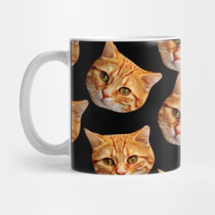 1980s Kawaii cute black and orange kitty tabby cat Mug
